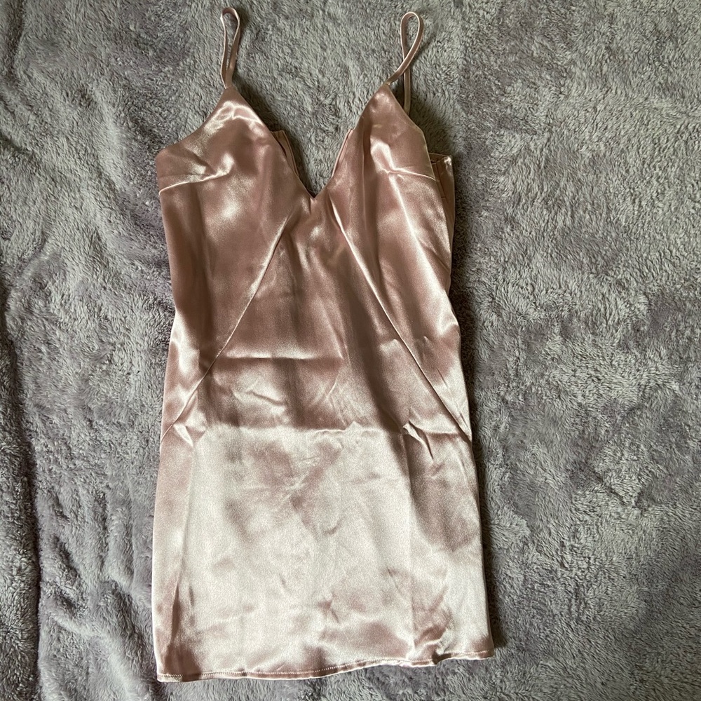 Satin slip dress.